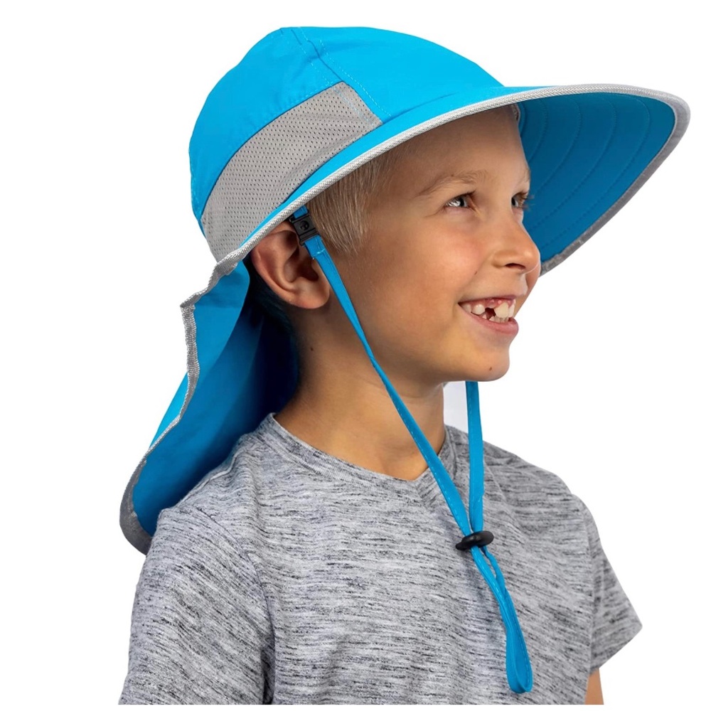 GearTOP Fishing Hat for Kids, Sun Hat with UV Protection blue 5-13 years